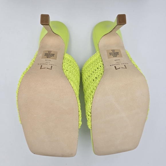NIB Marc Fisher LTD Dako Square Toe Heeled Slip-on Dress Sandals—Light Green—9.5 - Picture 11 of 16